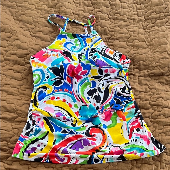 Colorful Tankini Halter Top - Picture 1 of 7